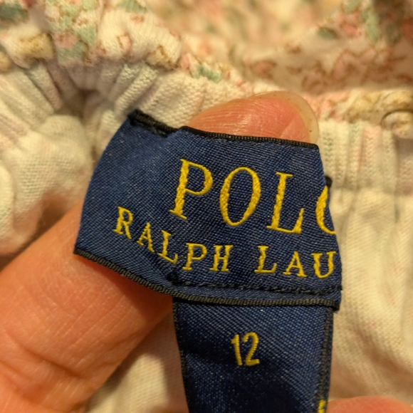 Polo Ralph Lauren Floral Print Ruffle Top Puff Sleeves, Girls 12 - Picture 8 of 10
